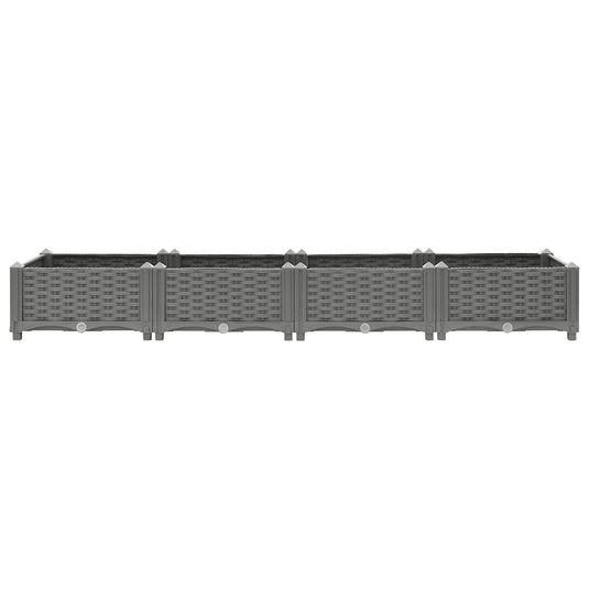 Vidaxl plantenbak verhoogd 160x40x23 cm polypropeen