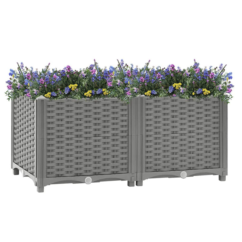 Load image into Gallery viewer, Vidaxl plantenbak verhoogd 80x40x38 cm polypropeen
