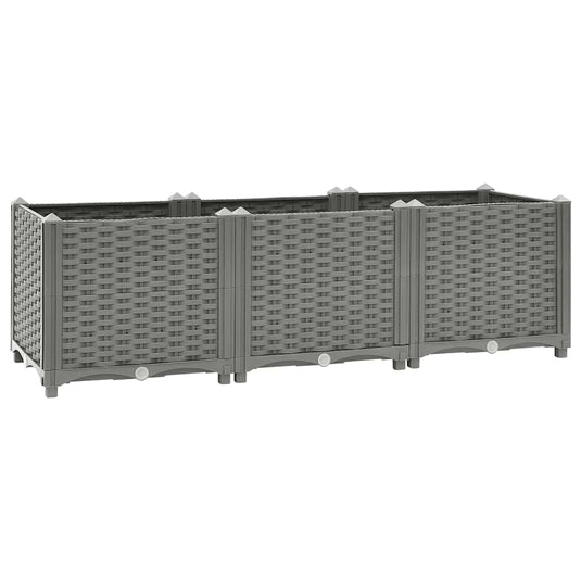 Vidaxl plantenbak verhoogd 120x40x38 cm polypropeen