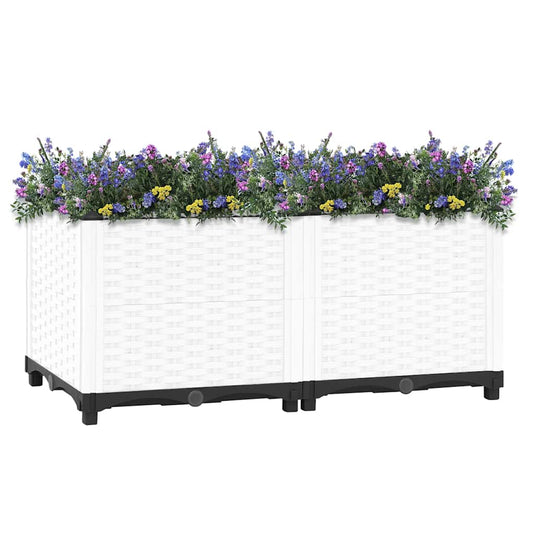 Vidaxl plantenbak verhoogd 80x40x38 cm polypropeen