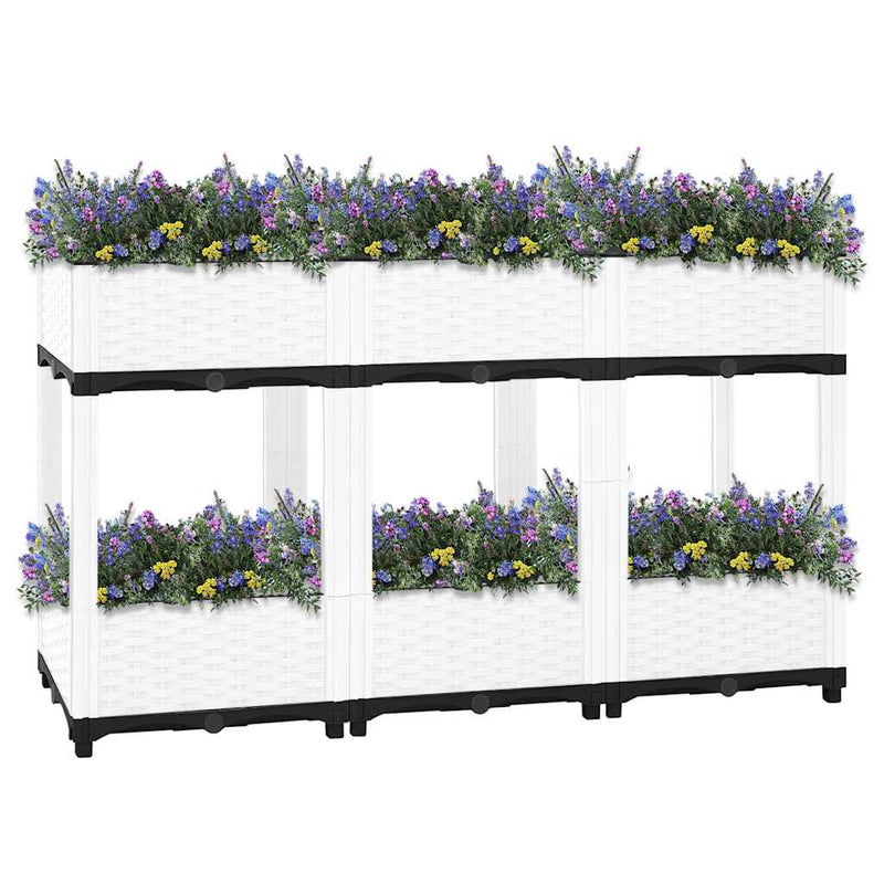 Load image into Gallery viewer, Vidaxl plantenbak verhoogd 120x40x71 cm polypropeen
