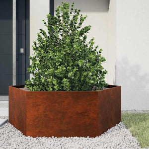 Vidaxl plantenbak roestig 138x120x45 cm cortenstaal