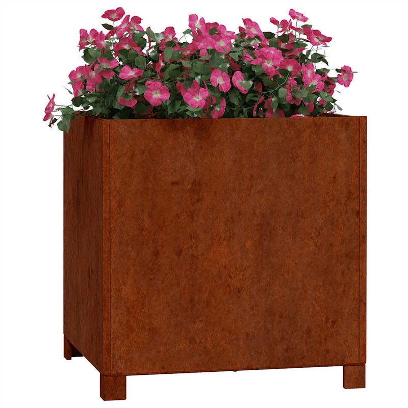 ギャラリービューアに画像をロードする, Vidaxl plantenbakken met poten 2 st roestig 50x50x50 cm cortenstaal
