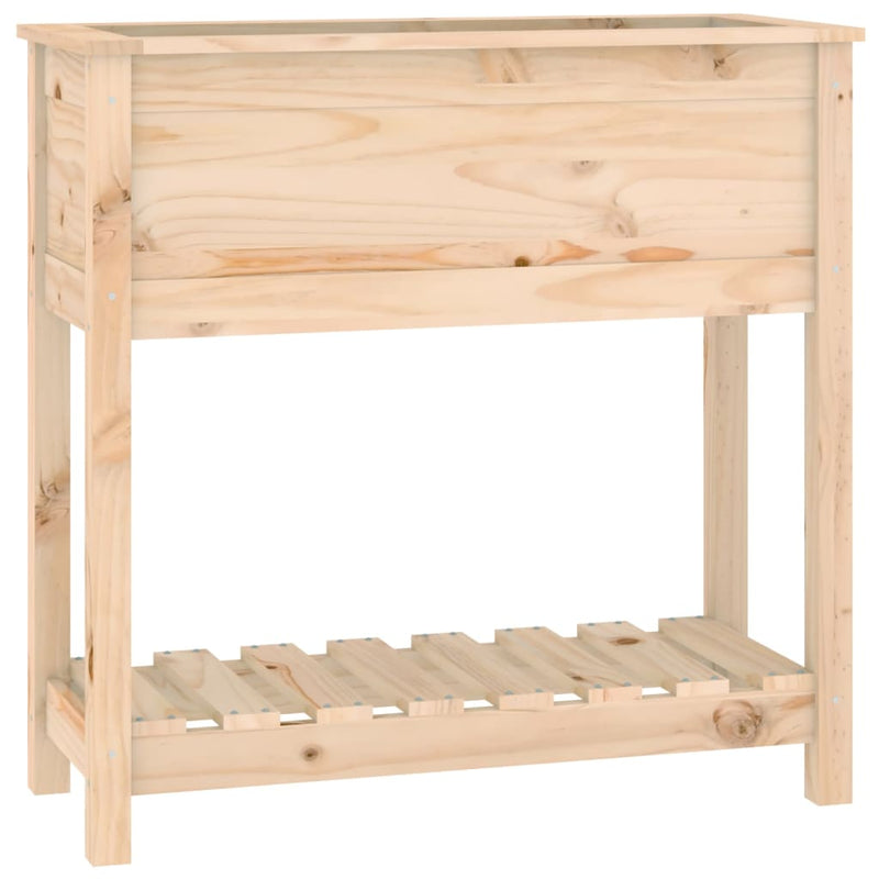 Load image into Gallery viewer, VidaXL Plantenbak met schap 82,5x34,5x81 cm massief grenenhout
