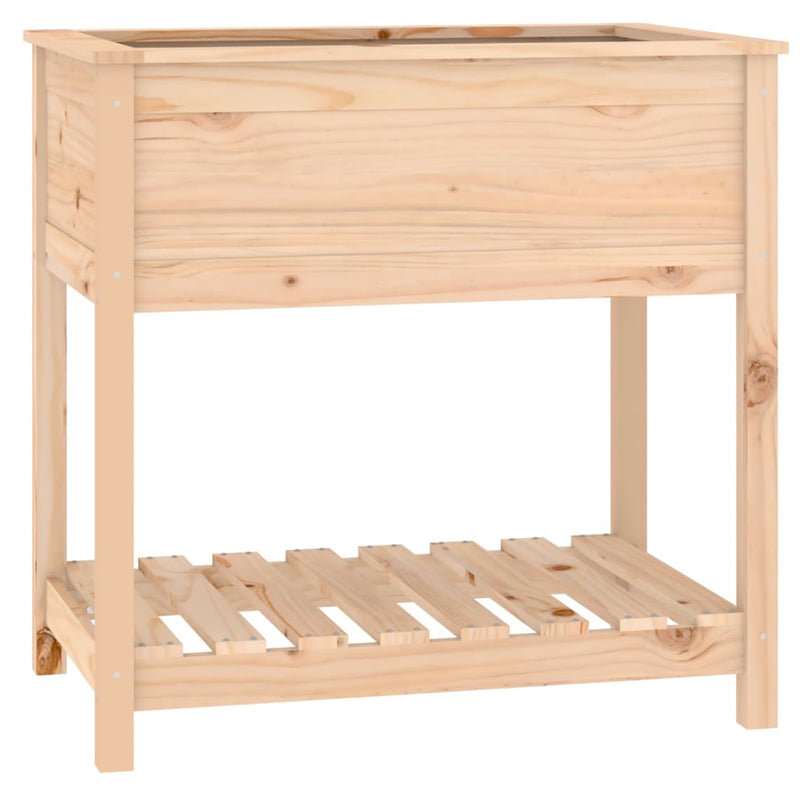 Load image into Gallery viewer, Vidaxl plantenbak met schap 82,5x54x81 cm massief grenenhout

