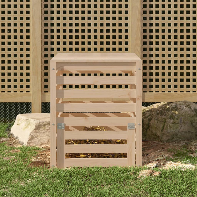 Load image into Gallery viewer, Vidaxl compostbak 63,5x63,5x77,5 cm massief grenenhout
