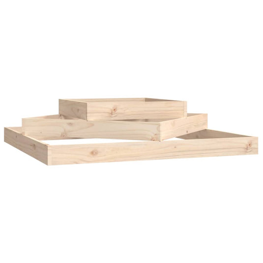 Vidaxl plantenbak 112x112x27 cm massief grenenhout