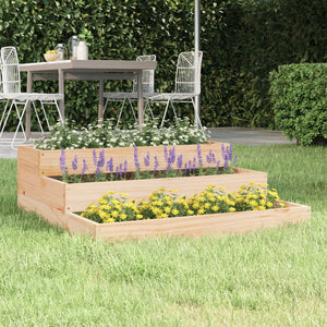 Vidaxl plantenbak 78x78x27 cm massief grenenhout