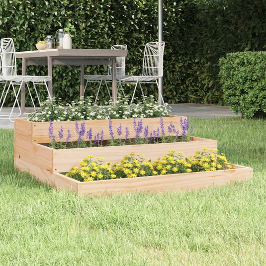 Vidaxl plantenbak 78x78x27 cm massief grenenhout
