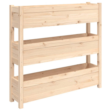 Vidaxl plantenbak 112x25x104,5 cm massief grenenhout