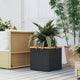 VidaXL Plantenbak 40x40x40 cm poly rattan zwart