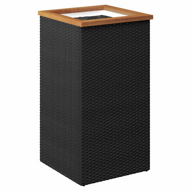 Vidaxl plantenbak 40x40x80 cm poly rattan zwart
