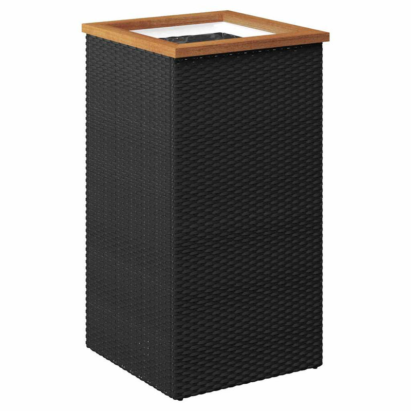 Afbeelding laden in galerijviewer, Vidaxl plantenbak 40x40x80 cm poly rattan zwart
