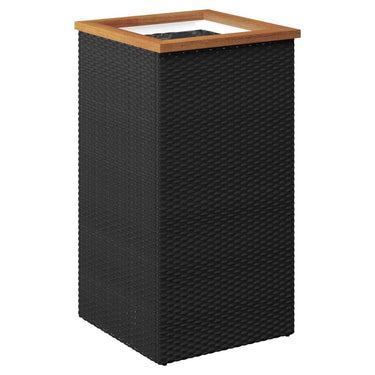 Vidaxl plantenbak 40x40x80 cm poly rattan zwart