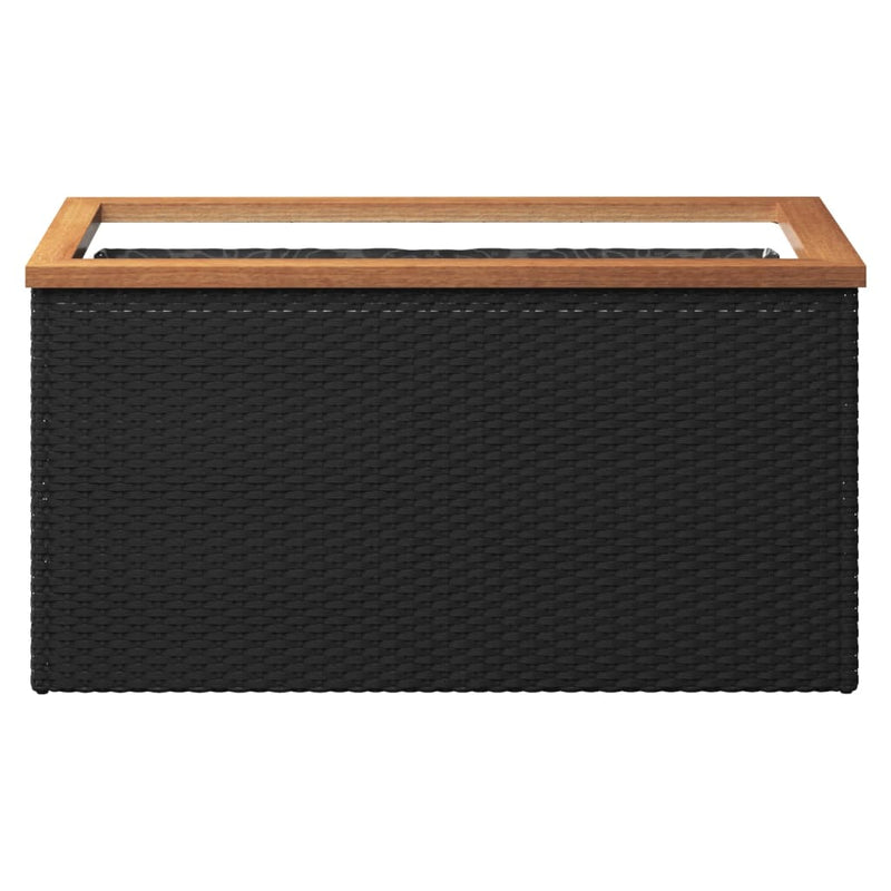 Afbeelding laden in galerijviewer, Vidaxl plantenbak 80x40x40 cm poly rattan zwart
