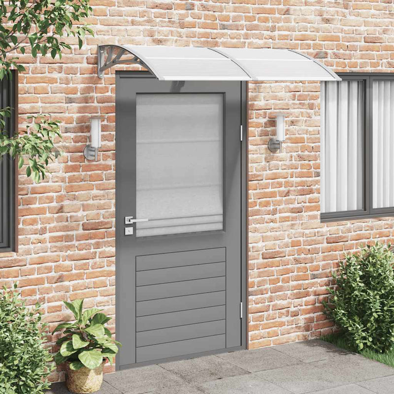 Load image into Gallery viewer, Vidaxl deurluifel 150x75 cm polycarbonaat grijs
