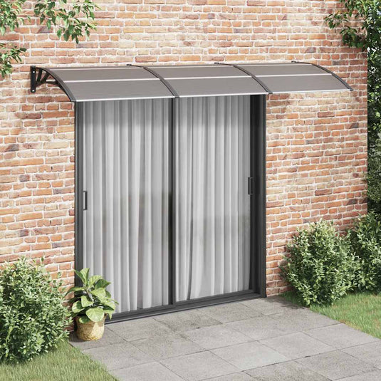 Vidaxl deurluifel 300x75 cm polycarbonaat zwart