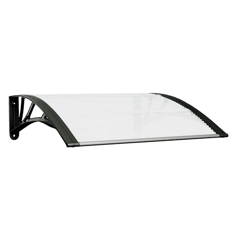Load image into Gallery viewer, Vidaxl deurluifel 80x75 cm polycarbonaat zwart en transparant
