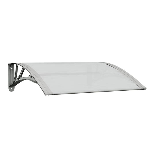 Vidaxl deurluifel grijs en transparant 80x75 cm polycarbonaat