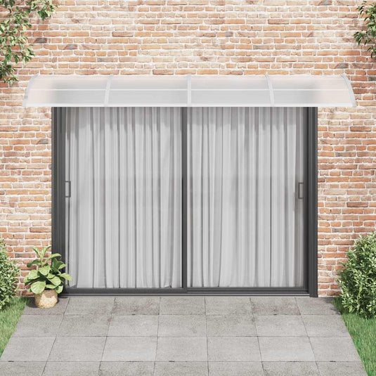 Vidaxl deurluifel 350x75 cm polycarbonaat grijs en transparant