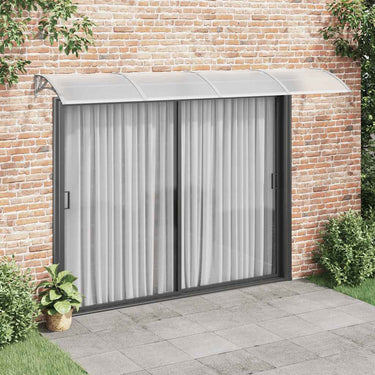 Vidaxl deurluifel 350x75 cm polycarbonaat grijs en transparant