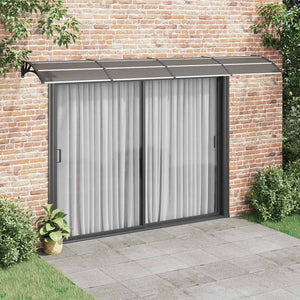 Vidaxl deurluifel 400x75 cm polycarbonaat zwart