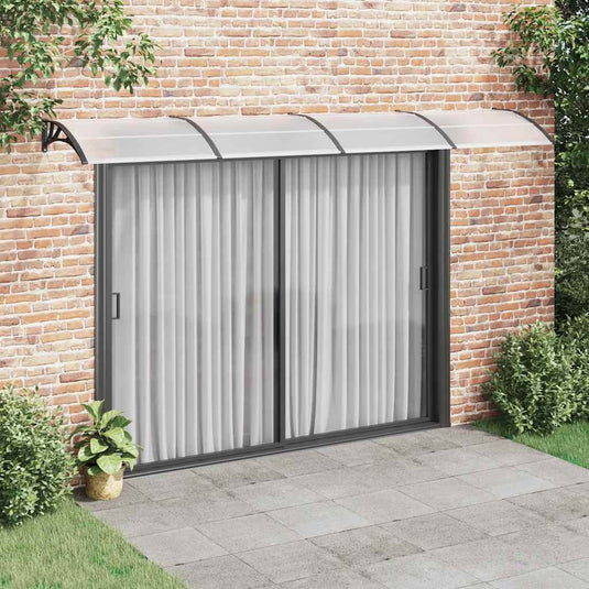 Vidaxl deurluifel 400x100 cm polycarbonaat zwart