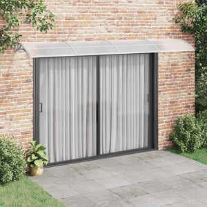 Vidaxl deurluifel grijs 400x100 cm polycarbonaat