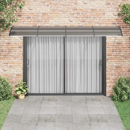 Vidaxl deurluifel zwart 400x100 cm polycarbonaat