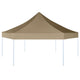 Vidaxl partytent inklapbaar zeshoekig 3,6x3,1 m taupe 220 g m²