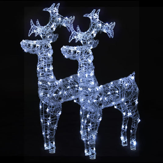 Vidaxl kerstversiering rendier 2 st 60x16x100 cm acryl