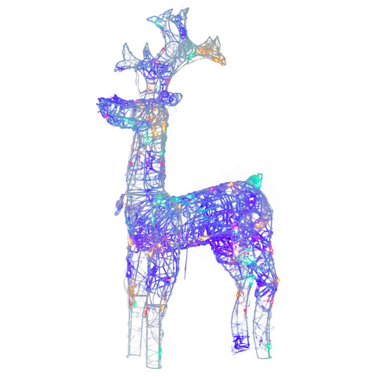 VidaXL Kerstversiering rendier 3 st 60x16x100 cm acryl