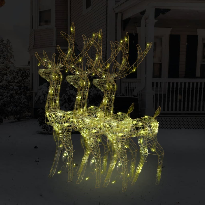 Load image into Gallery viewer, VidaXL Kerstversieringen rendier 3 st 120 cm acryl warmwit
