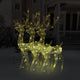 VidaXL Kerstversieringen rendier 3 st 120 cm acryl warmwit