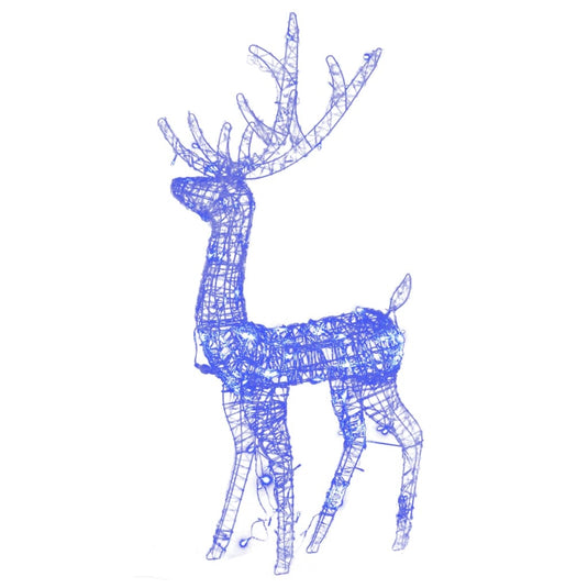 VidaXL Kerstversieringen rendier 3 st 120 cm acryl blauw