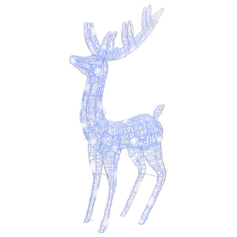 Load image into Gallery viewer, VidaXL Kerstdecoratie rendier XXL 3 st 250 LED's blauw 180 cm acryl
