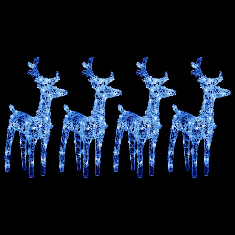 Load image into Gallery viewer, Vidaxl kerstrendieren 4 st 160 led's acryl blauw

