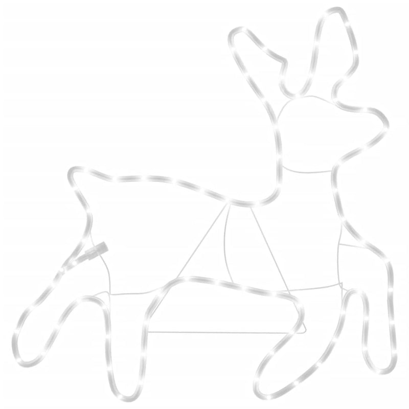 Load image into Gallery viewer, VidaXL Kerstfiguur rendier met LED's 2 st 57x55x4,5 cm warmwit
