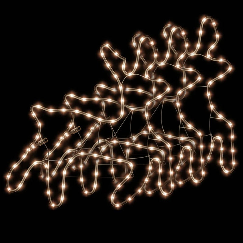 Load image into Gallery viewer, VidaXL Kerstfiguur rendier met LED's 3 st 57x55x4,5 cm warmwit
