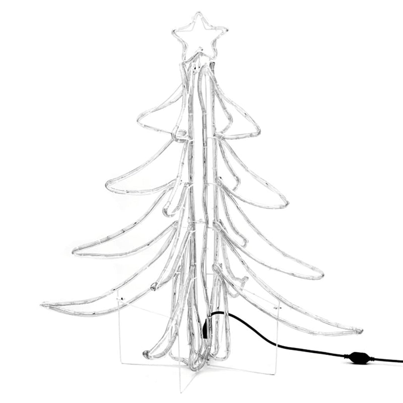 Load image into Gallery viewer, VidaXL Kerstfiguur boom 2 st inklapbaar met LED's 87x87x93 cm warmwit
