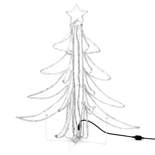 VidaXL Kerstfiguur boom 2 st inklapbaar met LED's 87x87x93 cm warmwit