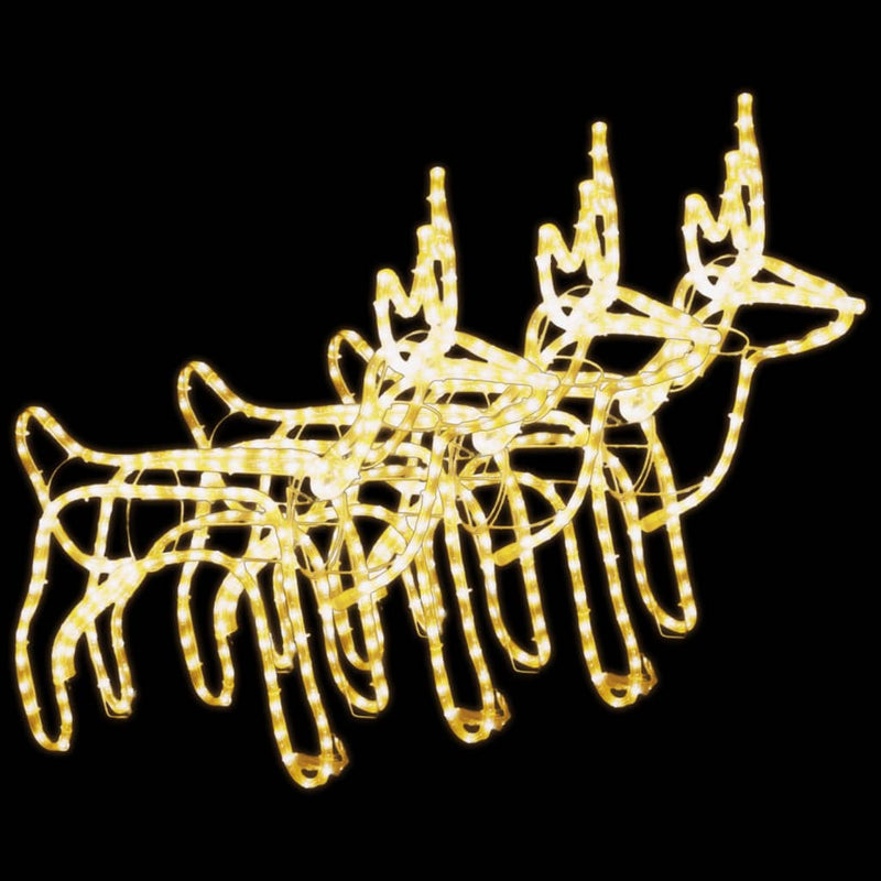 Load image into Gallery viewer, VidaXL Kerstfiguur rendier 3 st 60x30x60 cm warmwit
