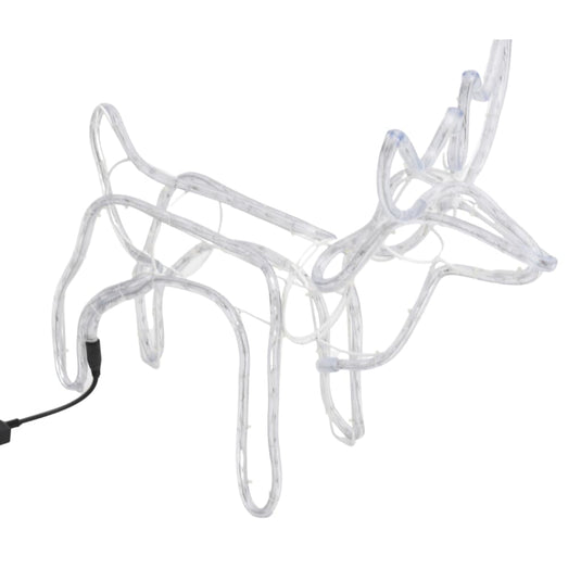 VidaXL Kerstfiguur rendier 3 st 60x30x60 cm warmwit