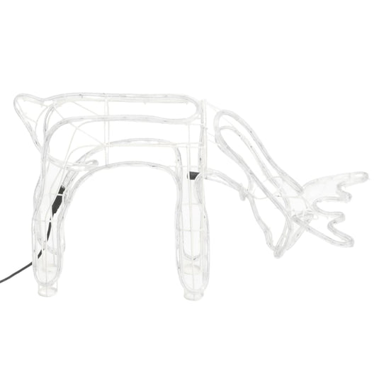 VidaXL Kerstfiguur rendier 2 st 73x31x45 cm warmwit