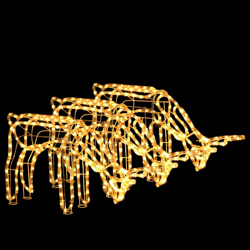Load image into Gallery viewer, VidaXL Kerstfiguur rendier 3 st 73x31x45 cm warmwit
