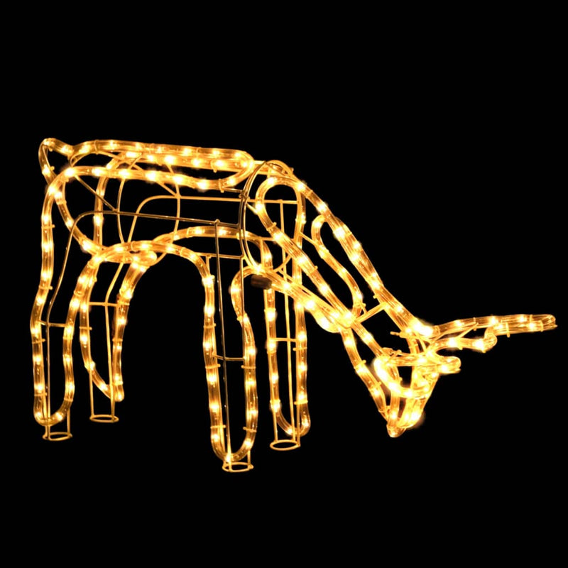 Chargez l'image dans la visionneuse de la galerie, Vidaxl kerstfiguur rendier 3 st 73x31x45 cm warmwit
