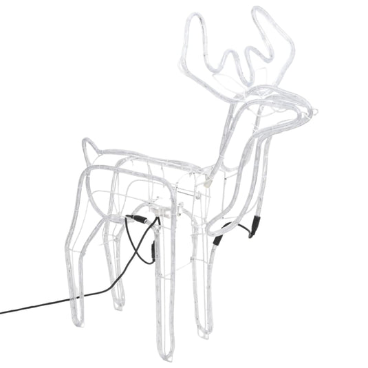 VidaXL Kerstfiguur rendier met bewegende kop 3 st warmwit