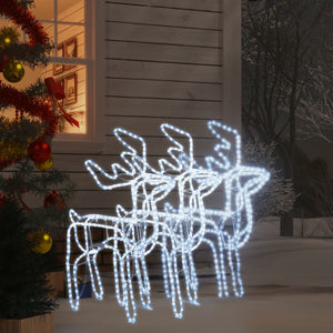 VidaXL Kerstfiguur rendier 3 st 76x42x87 cm koudwit