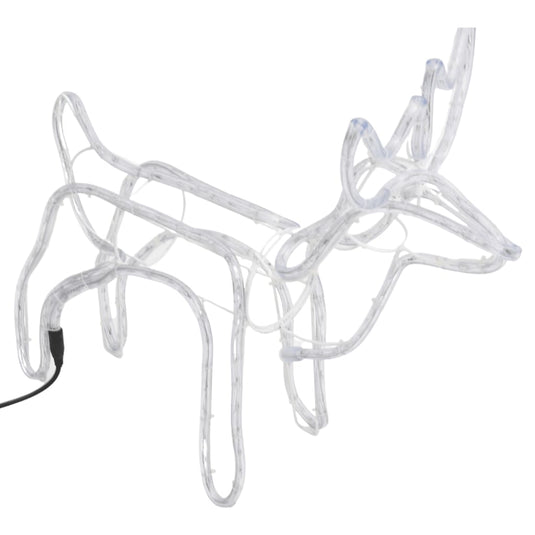 VidaXL Kerstfiguur rendier 3 st 60x30x60 cm koudwit