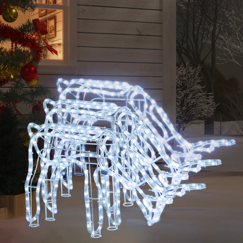 Load image into Gallery viewer, VidaXL Kerstfiguur rendier 3 st 73x31x45 cm koudwit
